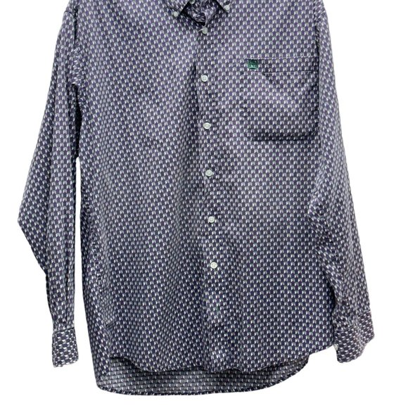 Cinch Printed Cotton Long Sleeve Button Up Western Men's Shirt - Size S - Picture 2 of 8